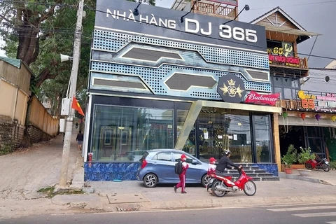 UBND phường 6 thành phố Đà Lạt xác định nhà hàng DJ 365 là quán bar trá hình hoạt động dưới hình thức nhà hàng. (Nguồn: cand.com.vn)