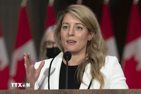 Ngoại trưởng Canada, bà Melanie Joly. (Ảnh: AFP/TTXVN)