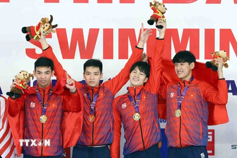 Đoàn thể thao Việt Nam đặt mục tiêu giành 100 huy chương tại SEA Games 32. (Ảnh: TTXVN) 