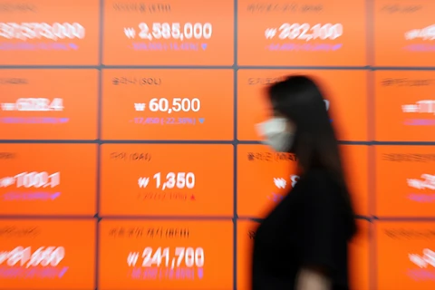 Sàn giao dịch tiền điện tử Bithumb ở Seoul. (Nguồn: kedglobal.com)