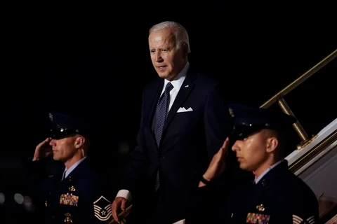 Tổng thống Biden và phu nhân tới thành phố Behoboth Beach vào thứ Năm, ngày 2 tháng 6 năm 2022. (Nguồn: AP)