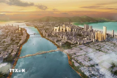 Phối cảnh quy hoạch thành phố Đà Nẵng đến năm 2030. (Ảnh: TTXVN phát)