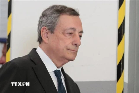 Thủ tướng Italy Mario Draghi đã đệ đơn từ chức. (Ảnh: AFP/TTXVN)