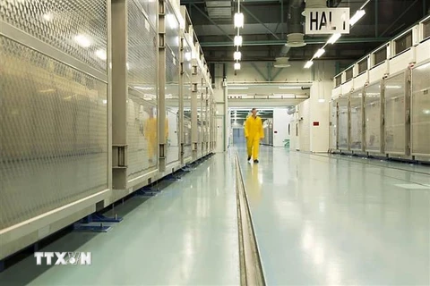 Bên trong cơ sở làm giàu urani Fordow của Iran ở Qom. (Ảnh: AFP/TTXVN)