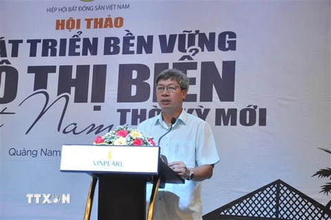 Phó Chủ tịch UBND tỉnh Quảng Nam Hồ Quang Bửu phát biểu tại Hội thảo. (Ảnh: Đoàn Hữu Trung/TTXVN)