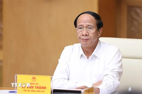 Phó Thủ tướng Chính phủ Lê Văn Thành làm Chủ tịch Hội đồng thẩm định Quy hoạch tổng thể quốc gia thời kỳ 2021-2030, tầm nhìn đến năm 2050. (Ảnh: Dương Giang/TTXVN)