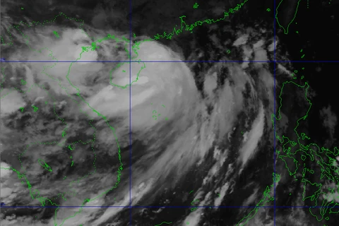 Hình ảnh cơn bão Ma-on chụp qua vệ tinh. (Nguồn: nchmf.gov.vn)