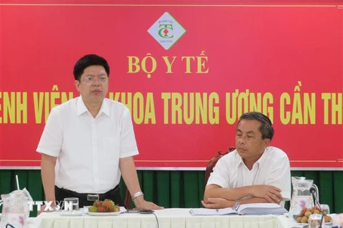 Ông Nguyễn Trọng Khoa phát biểu tại buổi làm việc. (Ảnh: Ánh Tuyết/TTXVN)