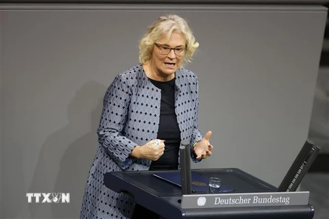 Bộ trưởng Quốc phòng Đức Christine Lambrecht. (Ảnh: AFP/TTXVN)