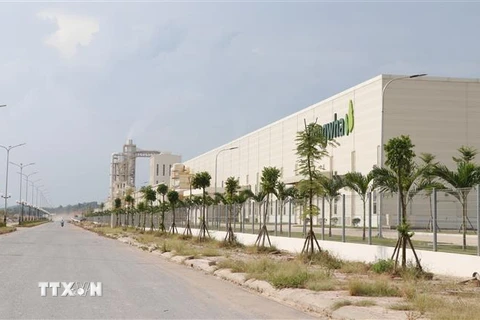 Nhà máy sản xuất ván gỗ MDF của Công ty TNHH Dongwha Việt Nam tại Khu công nghiệp Sông Công II, Thái Nguyên. (Ảnh: Hoàng Nguyên/TTXVN)