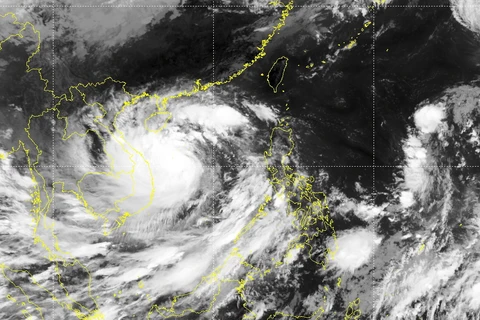 Ảnh chụp vệ tinh cơn bão số 4-Noru sáng 27/9. (Nguồn: nchmf.gov.vn)