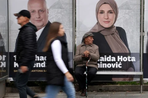 Các ápphích bầu cử ở Sarajevo, Bosnia. (Nguồn: Reuters)