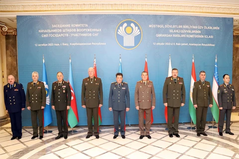 Các Tham mưu trưởng lực lượng vũ trang các nước SNG tại cuộc gặp ở Baku. (Nguồn: apa.az)