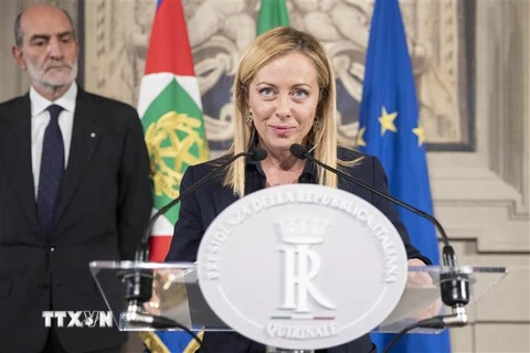 Thủ tướng Italy Giorgia Meloni. (Ảnh: AFP/TTXVN)