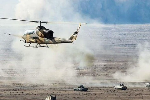 Lực lượng quân đội Iran trong một cuộc diễn tập quân sự. (Nguồn: iranintl.com)