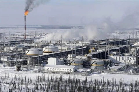 Toàn cảnh cơ sở lọc dầu ở giếng dầu Vankorskoye thuộc vùng Krasnoyarsk, Nga. (Ảnh: Reuters/TTXVN) 