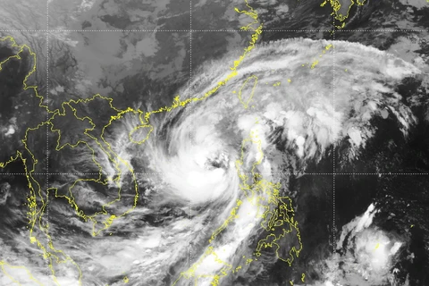 Ảnh chụp vệ tinh cơn bão số 7. (Nguồn: nchmf.gov.vn)