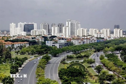 Một góc Khu đô thị Phú Mỹ Hưng, TP. Hồ Chí Minh. (Ảnh: Thế Anh/TTXVN)