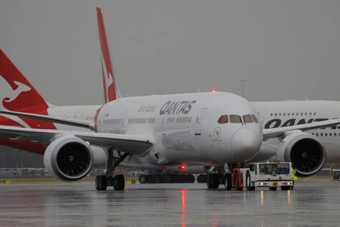 Máy bay của Qantas Airways được cho là chở hơn 100 hành khách từ New Zealand. (Nguồn: Reuters)