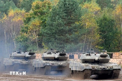 Đức cung cấp xe tăng Leopard-2 A7 cho Ukraine. (Ảnh: AFP/TTXVN)