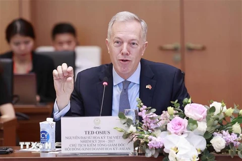 Ông Ted Osius, nguyên Đại sứ Hoa Kỳ tại Việt Nam, Chủ tịch Kiêm Tổng Giám đốc Hội đồng Kinh doanh Hoa Kỳ-ASEAN. (Ảnh: Doãn Tấn/TTXVN)