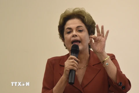 Cựu Tổng thống Brazil Dilma Rousseff năm 2016. (Nguồn: AFP/TTXVN)