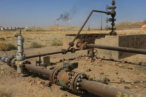 Một mỏ dầu tại Kirkuk, Iraq ngày 18/10/2017. (Nguồn: Reuters)