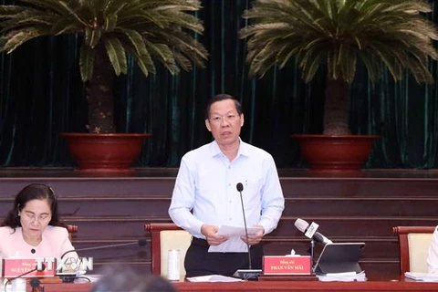 Ông Phan Văn Mãi, Chủ tịch UBND Thành phố Hồ Chí Minh. (Ảnh: Xuân Khu/TTXVN)