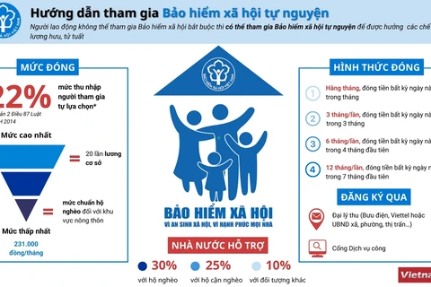 [Infographics] Hướng dẫn tham gia Bảo hiểm xã hội tự nguyện