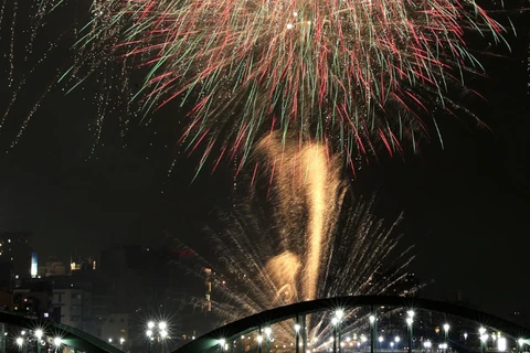 Lễ hội pháo hoa sông Sumida ngày 27/7/2019. (Nguồn: Kyodo News)