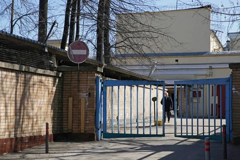 Nhà tù Lefortovo, nơi phóng viên Evan Gershkovich của Wall Street Journal đang bị giam giữ vì tội gián điệp, ở Moskva, Nga. (Nguồn: Reuters)