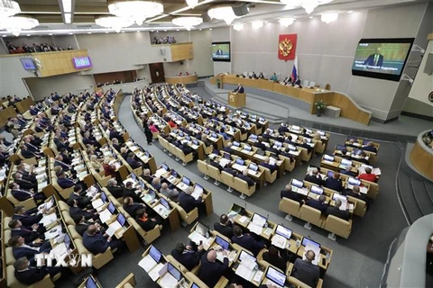 Toàn cảnh một phiên họp Hạ viện Nga ở Moskva. (Ảnh: AFP/TTXVN)