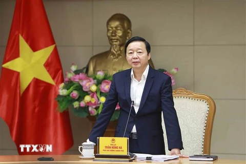Phó Thủ tướng Trần Hồng Hà phát biểu. (Ảnh: An Đăng/TTXVN)