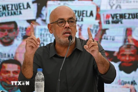 Chủ tịch Quốc hội Venezuela Jorge Rodriguez. (Ảnh: AFP/TTXVN)
