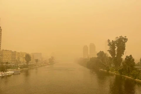Thủ đô Cairo của Ai Cập bị bão cát tấn công. (Nguồn: The National)