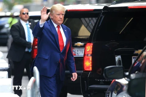 Cựu Tổng thống Mỹ Donald Trump tại New York ngày 10/8/2022. (Ảnh: AFP/TTXVN)