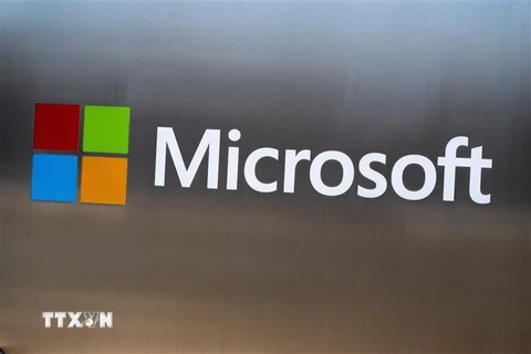 Biểu tượng của Microsoft. (Ảnh: AFP/TTXVN)
