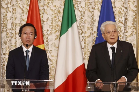 Chủ tịch nước Võ Văn Thưởng và Tổng thống Italy họp báo sau hội đàm