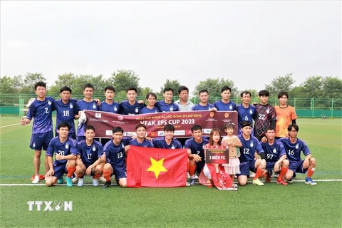 Đội bóng 3 miền FC - Gwangju khu vực Gyeonggi. (Ảnh: Khánh Vân/TTXVN)