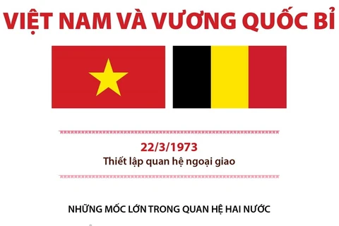 [Infographics] Những dấu mốc trong quan hệ hợp tác Việt Nam-Bỉ