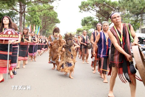 [Photo] Lễ hội đường phố đậm đà bản sắc dân tộc Tây Nguyên