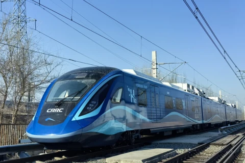 Tàu đô thị nhiên liệu hydro được thử nghiệm ở vận tốc 160km/h. (Nguồn: CRRC)