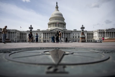 Tòa nhà Quốc hội Mỹ ở Washington DC., ngày 8/3/2024. (Ảnh: AFP/TTXVN)