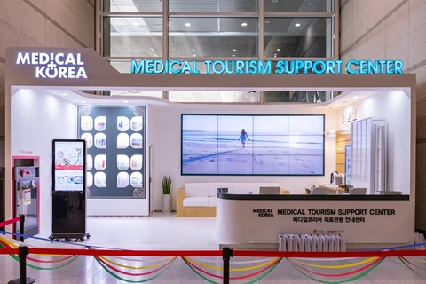 Trung tâm hỗ trợ du lịch y tế tại khu vực khách đến của Sân bay Quốc tế Seoul. (Nguồn: Yonhap)