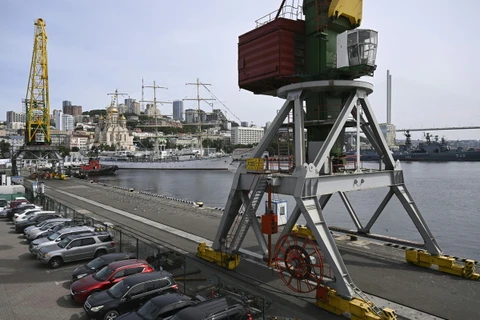 Quang cảnh cảng Vladivostok, Nga, ngày 13/9/2023. (Ảnh: AFP/TTXVN)