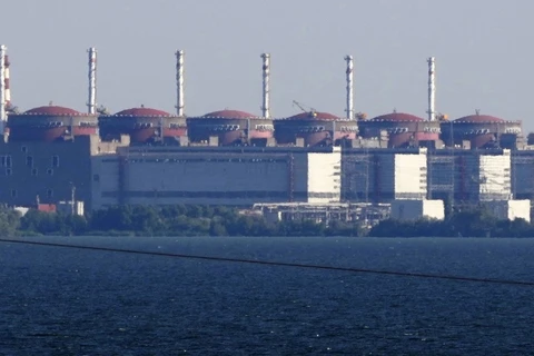 Quang cảnh nhà máy điện hạt nhân Zaporizhzhia ở miền Nam Ukraine. (Ảnh: Kyodo/TTXVN)