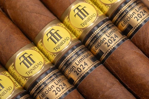 Loại xì gà mới nhất của Cuba, Trinidad 2024 Edición Limitada, được giới thiệu tại buổi đấu giá. (Ảnh: Habanos S.A)