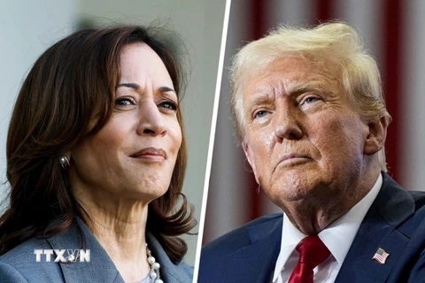 Phó Tổng thống Mỹ Kamala Harris (trái) và cựu Tổng thống Donald Trump. (Ảnh: NBC News/TTXVN)