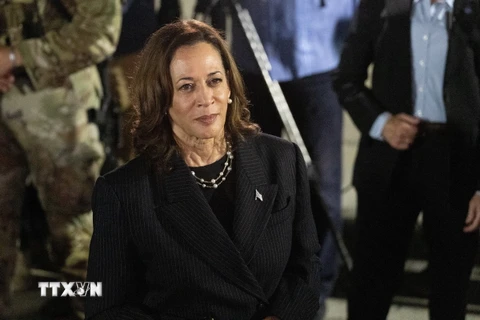 Phó Tổng thống Mỹ Kamala Harris tại một sự kiện ở căn cứ không quân Andrews, bang Maryland, ngày 1/8/2024. (Ảnh: THX/TTXVN)