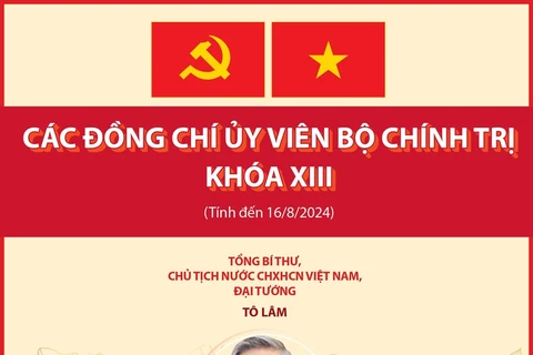 Các đồng chí Ủy viên Bộ Chính trị khóa XIII.